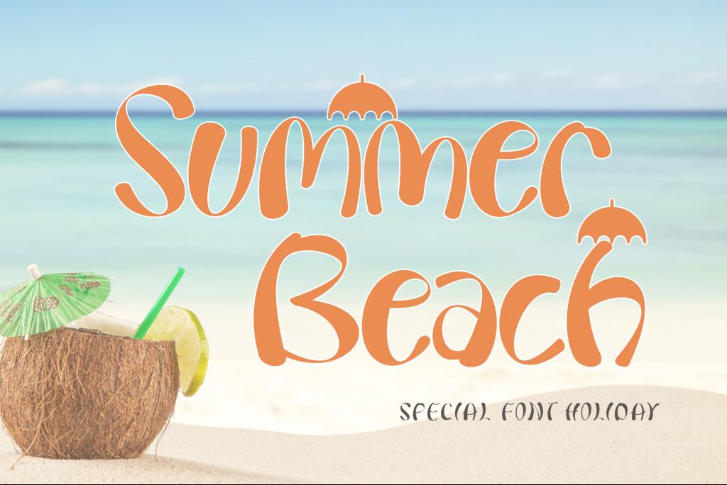 Summer Beach Font Font website image
