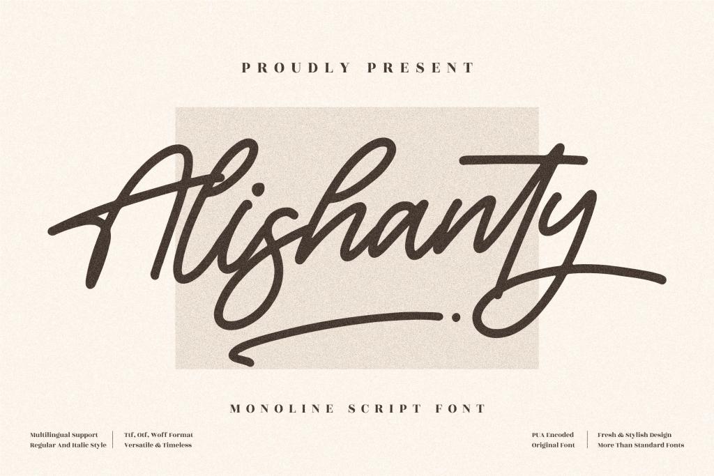 Alishanty Font Family website image