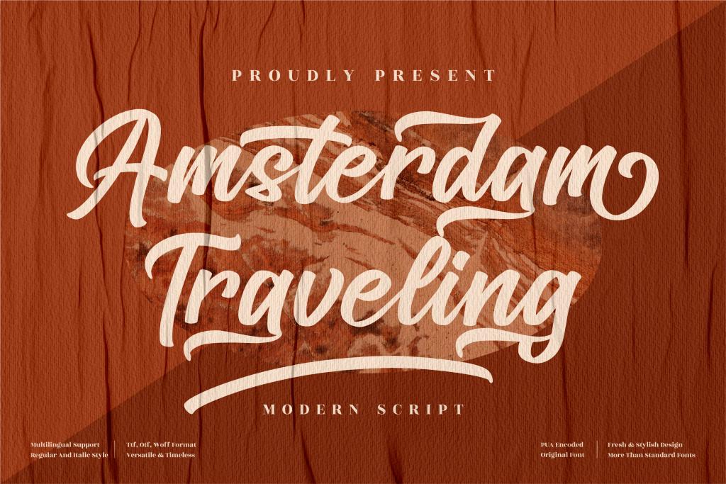 Amsterdam Traveling Font Family website image