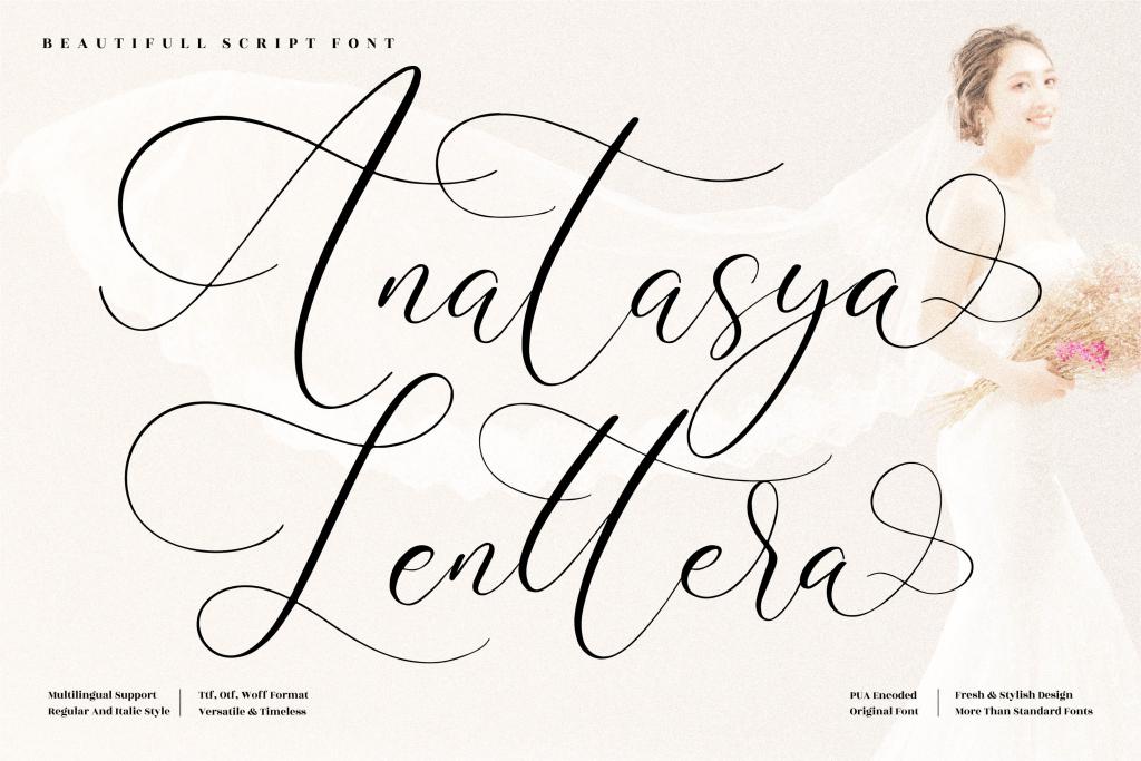 Anatasya Lenttera Font Family website image