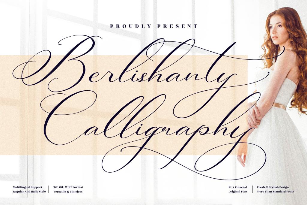 Berlishanty Calligraphy Font Family website image