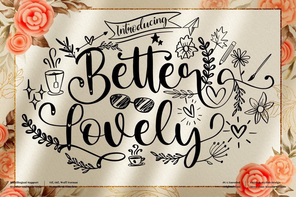 Better Lovely Font Family website image