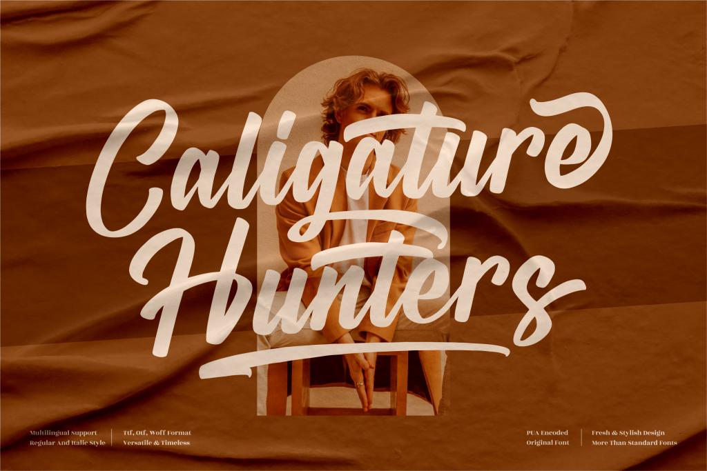 Caligature Hunters Font Family website image
