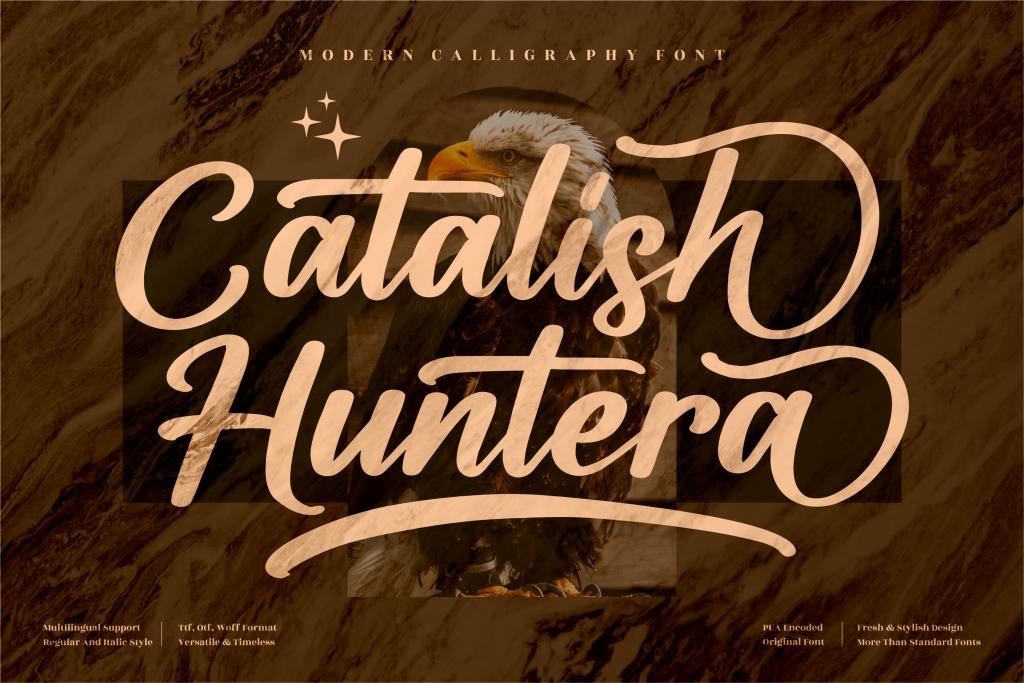 Catalish Huntera Font Family website image