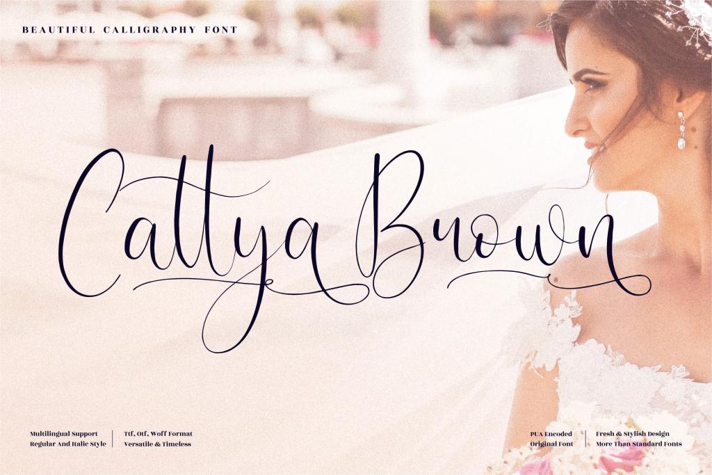 Cattya Brown Font Family website image