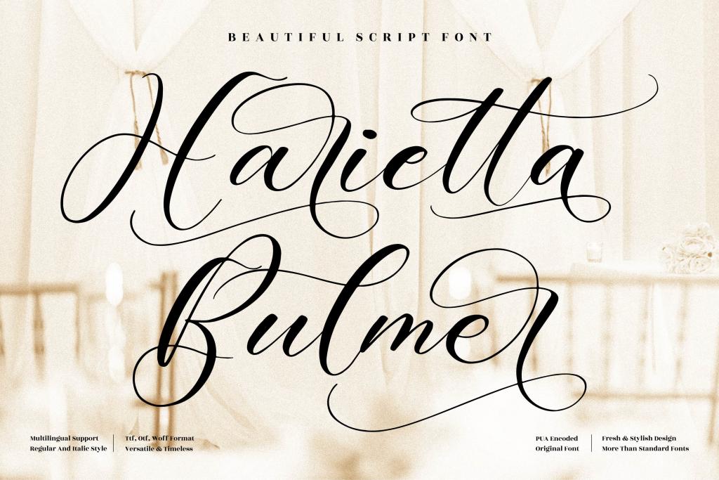 Harietta Bulmer Font Family website image