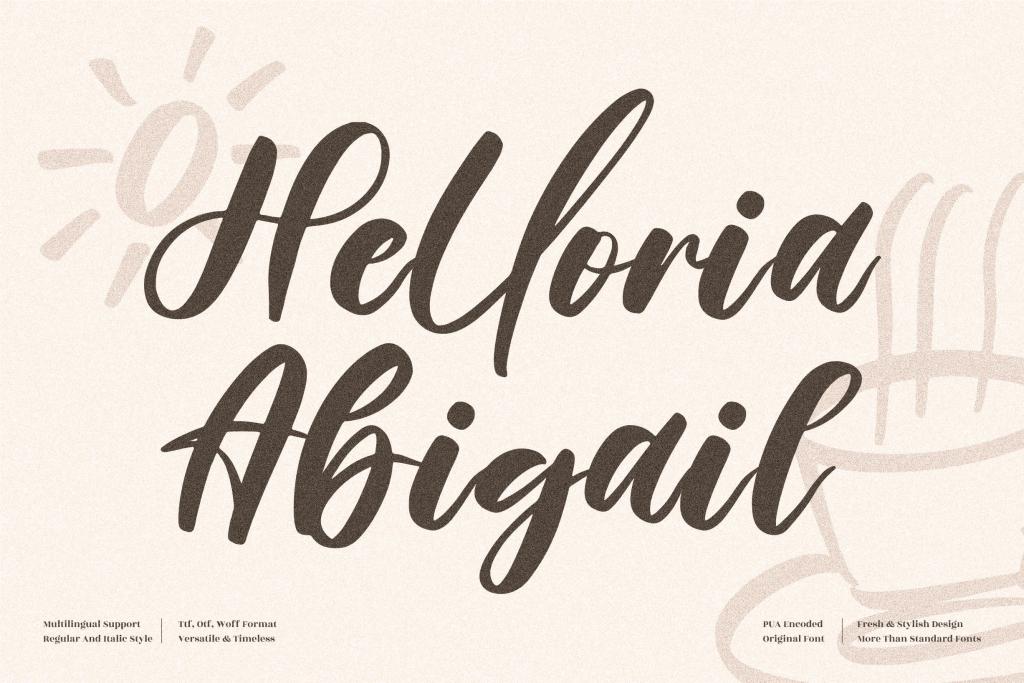 Helloria Abigail Font Family website image