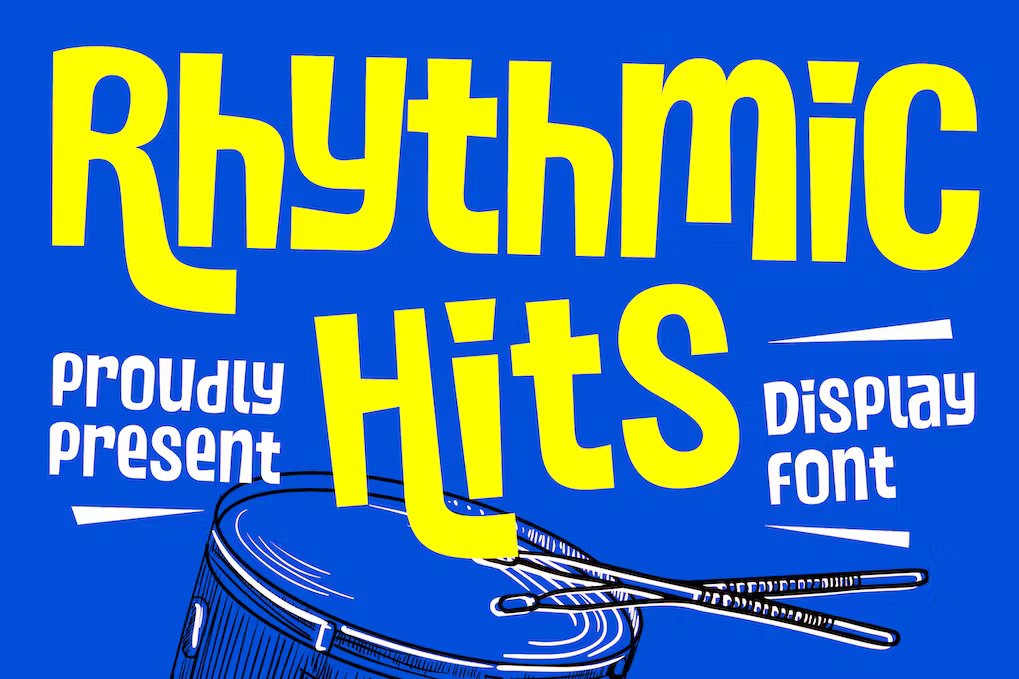 Rhythmic Hits Font website image
