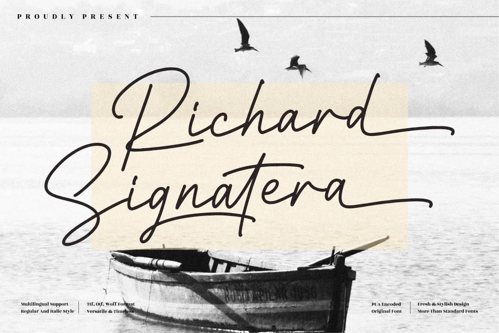 Richard Signatera Font Family website image