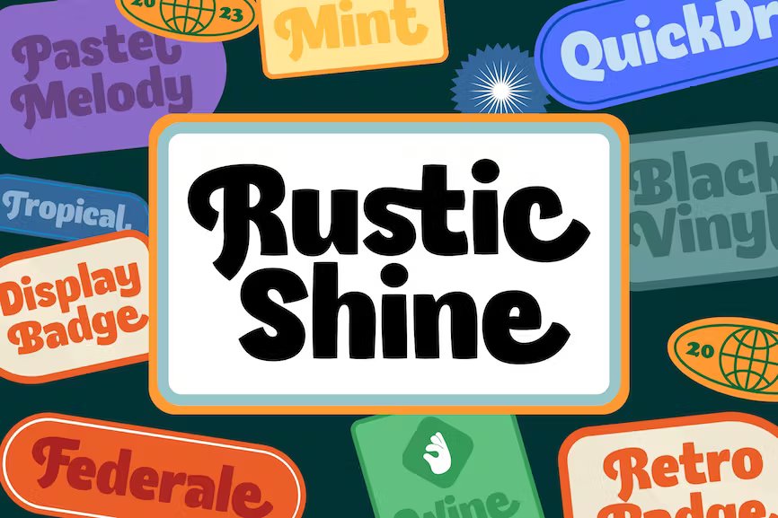 Rustic Shine Font website image