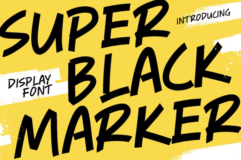 Super Black Marker Font website image