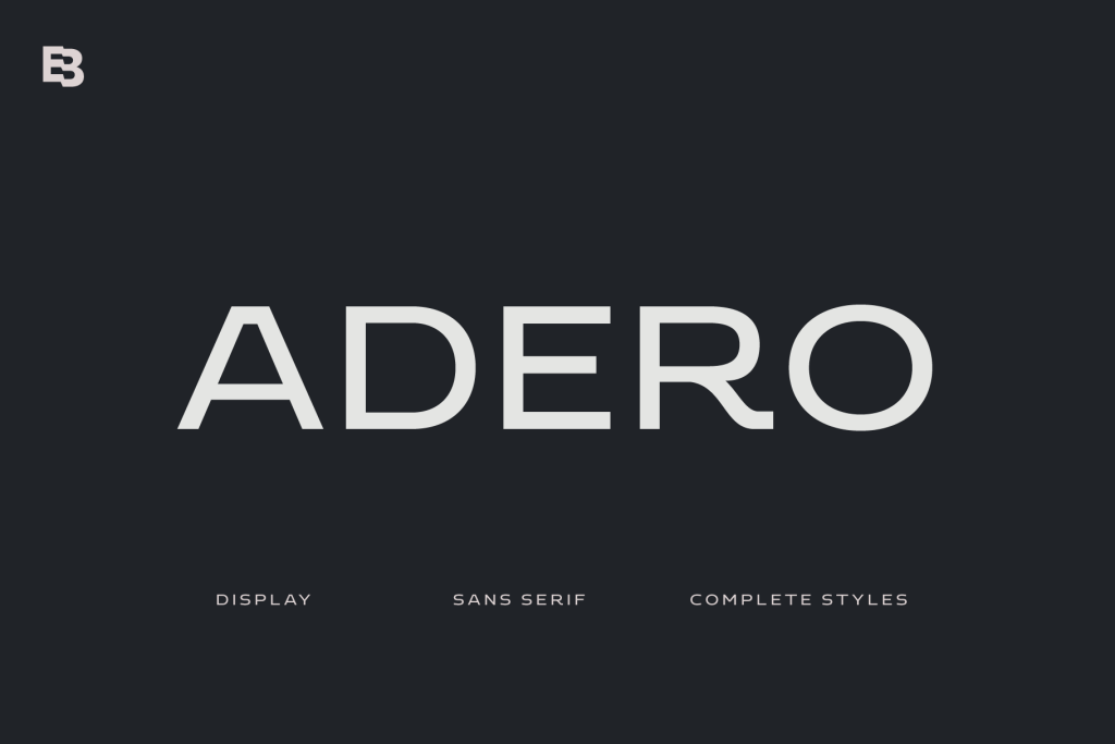 Adero Trial Font Family website image