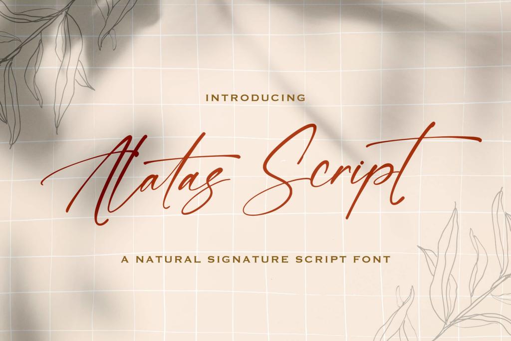 Alatas Script Font website image