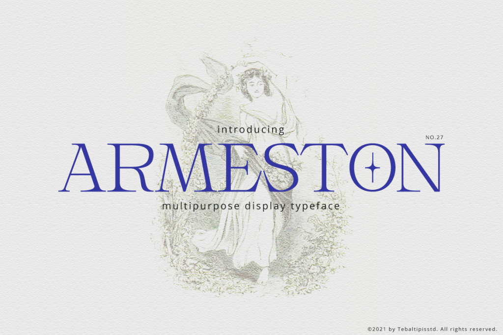 Armeston Display Font website image