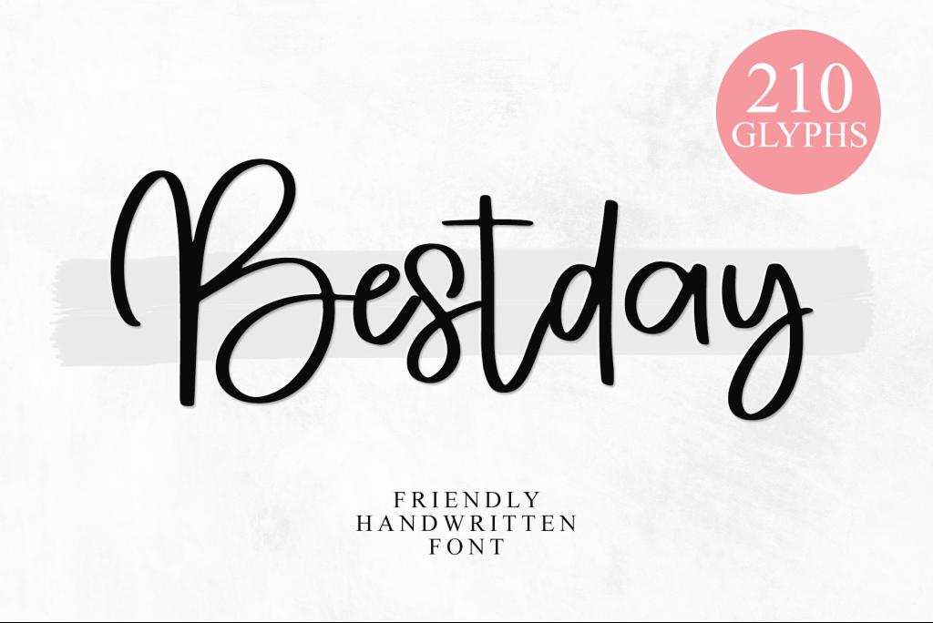 Bestday – Personal Use Font website image