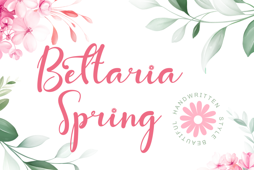 Bettaria Spring Demo Font website image