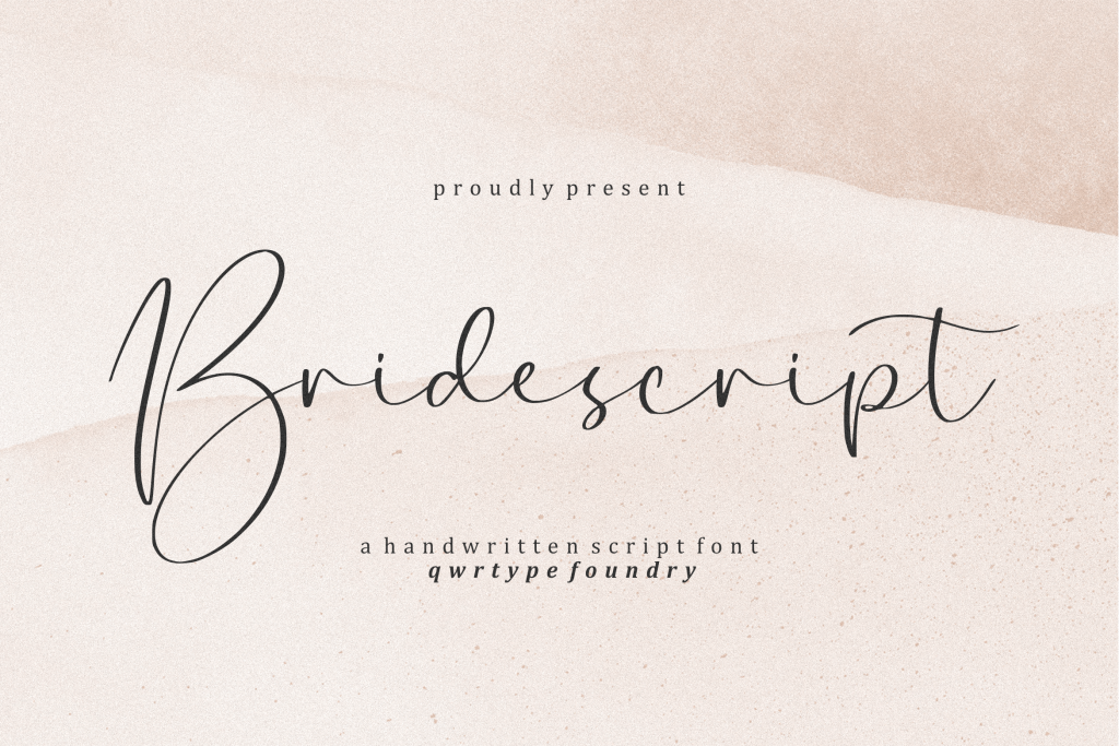 Bridescript Font website image