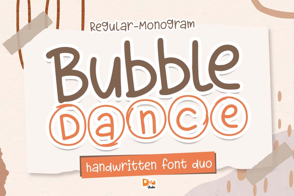 Bubble Dance Monogram Font website image