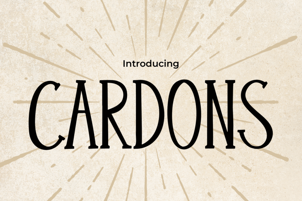 CARDONS Font website image