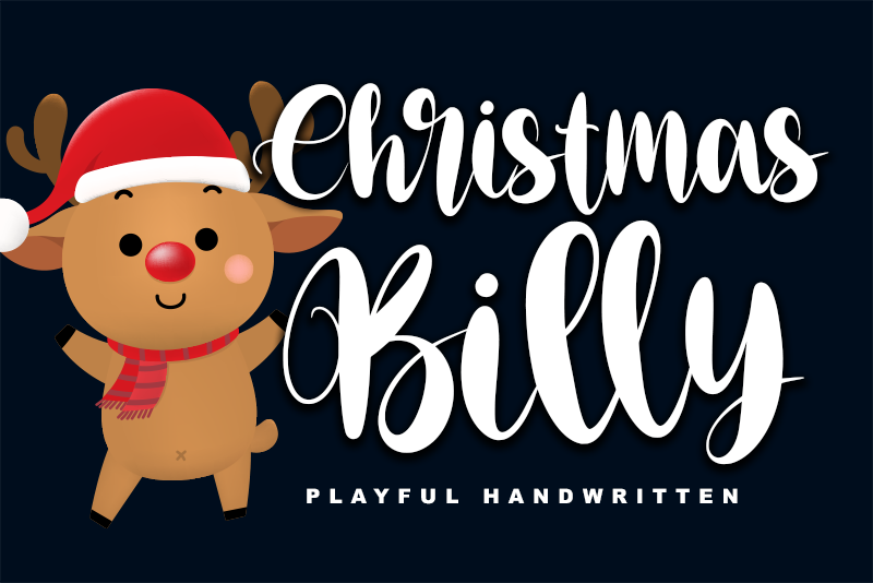 Christmas Billy-Personal use Font website image