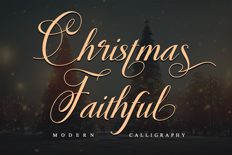 Christmas Faithful-Personal use Font website image