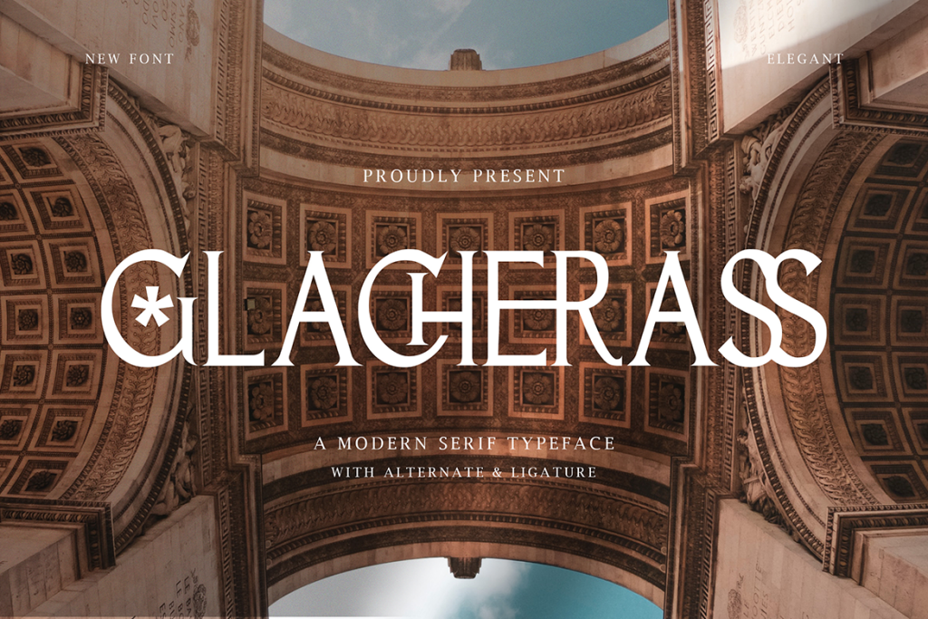 GLACHERASS Free Trial Font website image