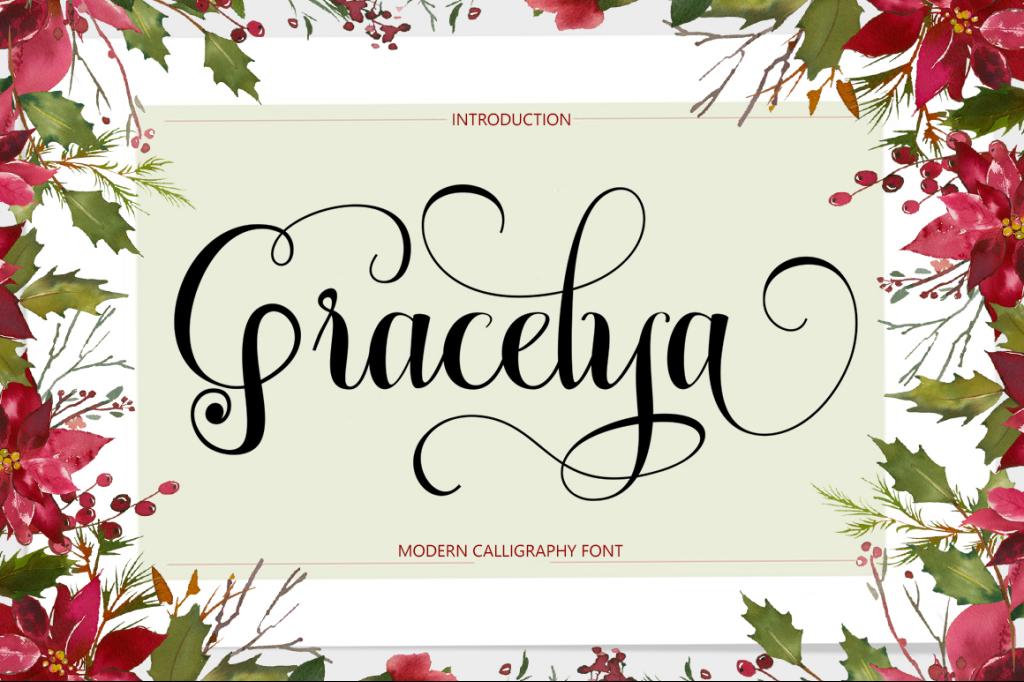 Gracelya Script Font website image