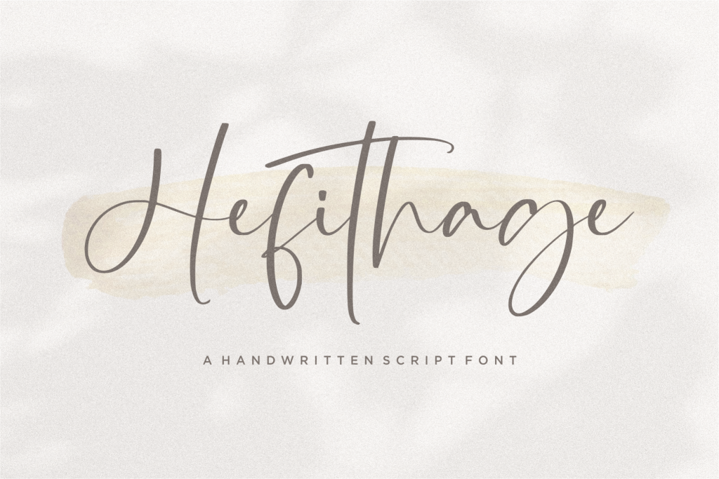 Hefithage Font website image
