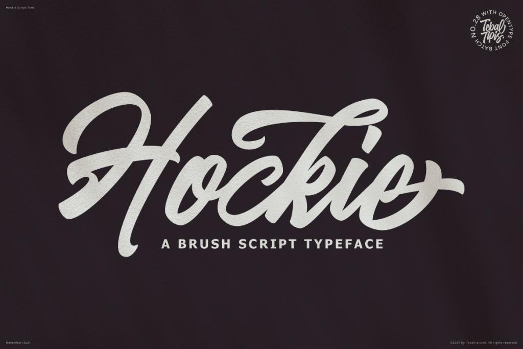 Hockie Script Font website image