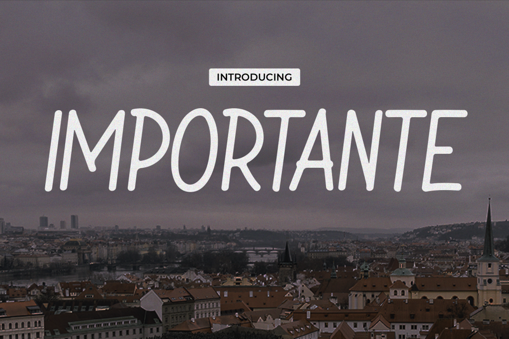 Importante Font website image