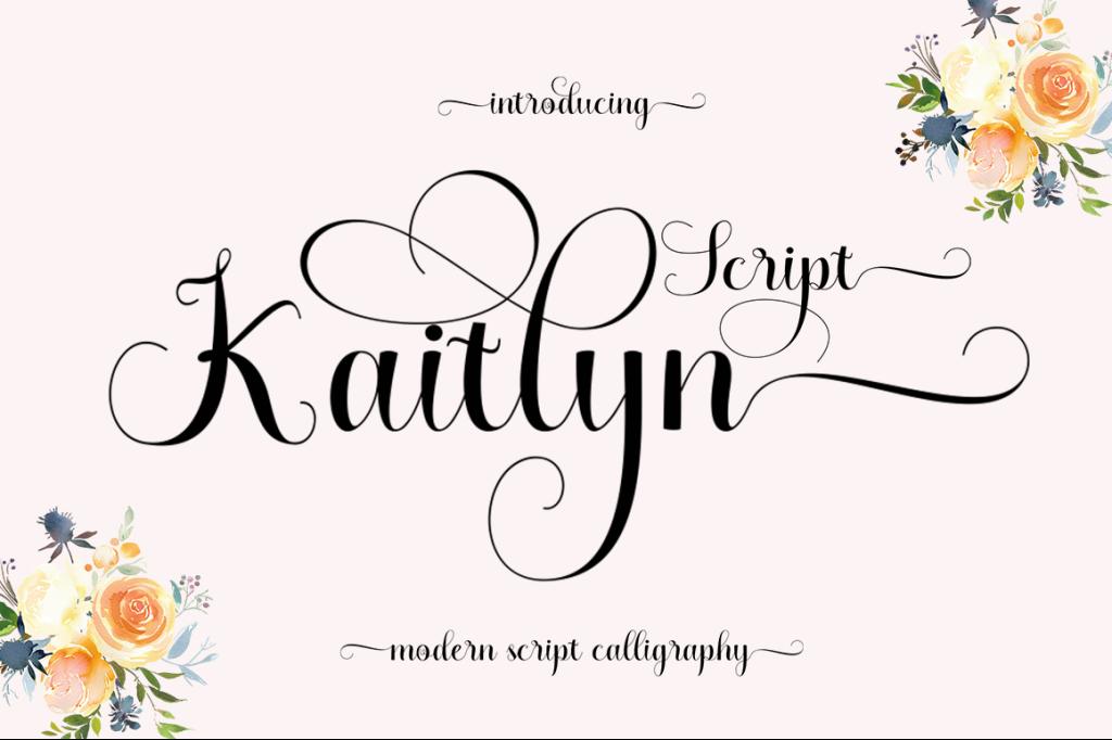 Kaitlyn Script Font website image