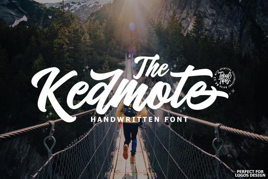 Kedmote Script Font website image