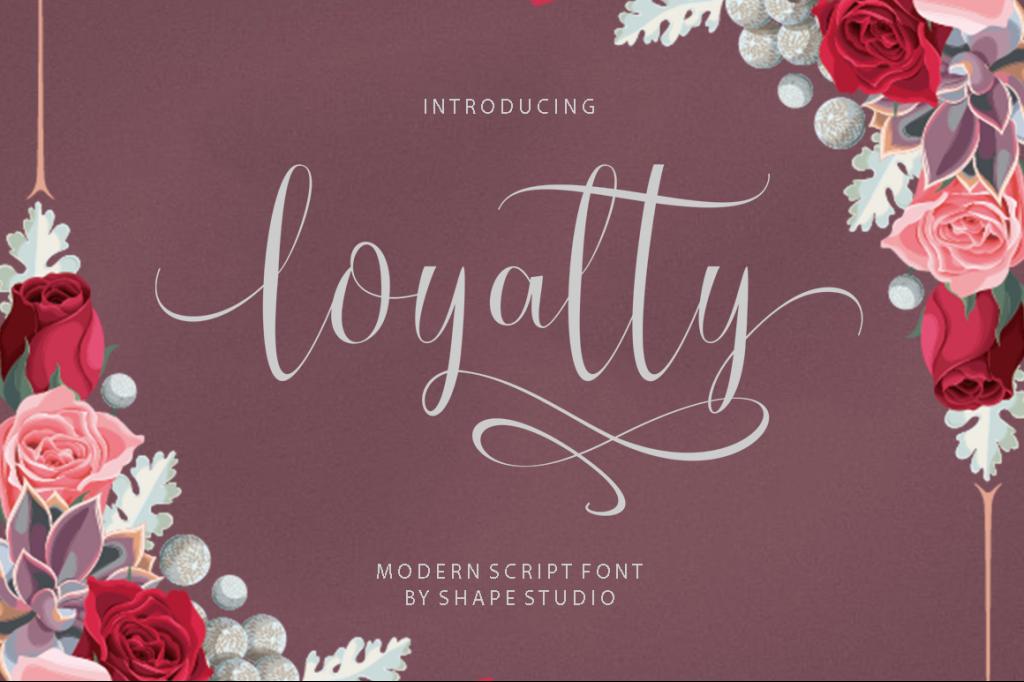 Loyalty Script Font website image