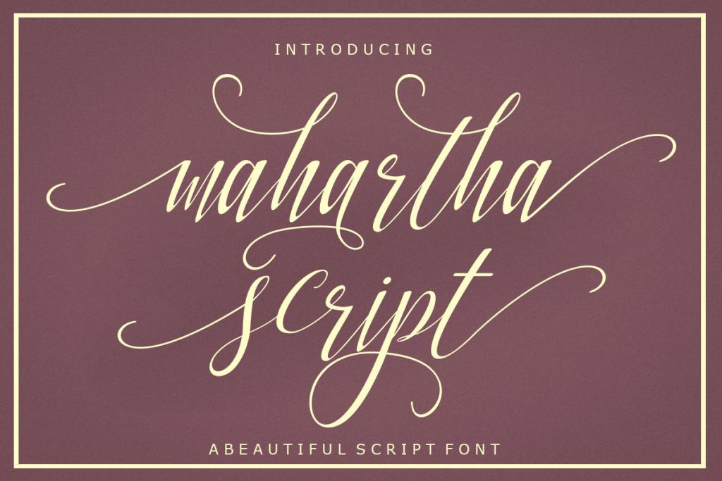 Mahartha Script Font website image