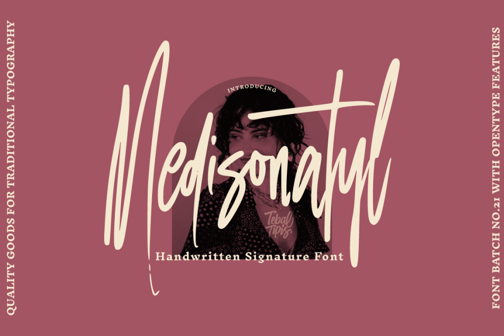 Medisonatyl Signature Font website image