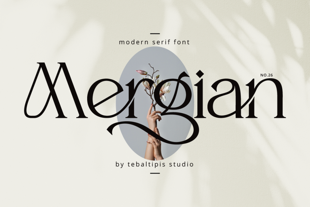 Mergian Regular Font website image