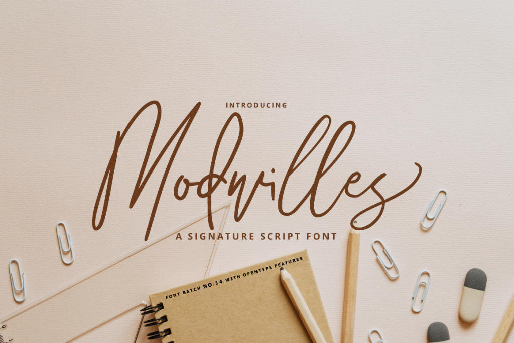 Modwilles Signature Font website image