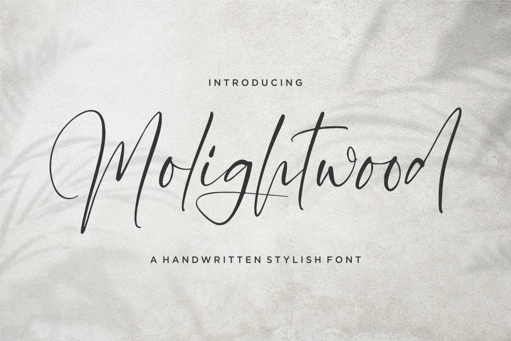 Molightwood Font website image