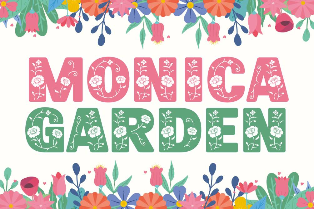 Monica Garden Font website image