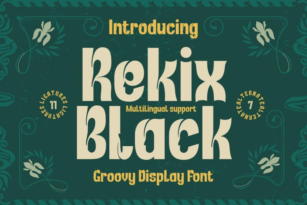 Rekix Black Font website image