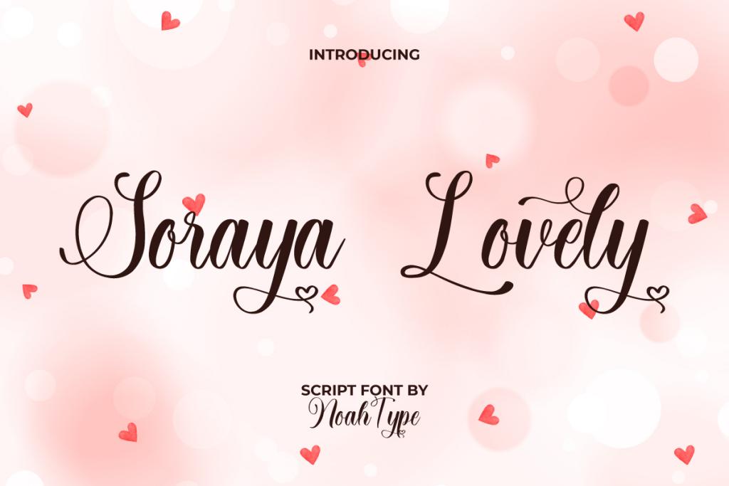 Soraya Lovely Demo Font website image