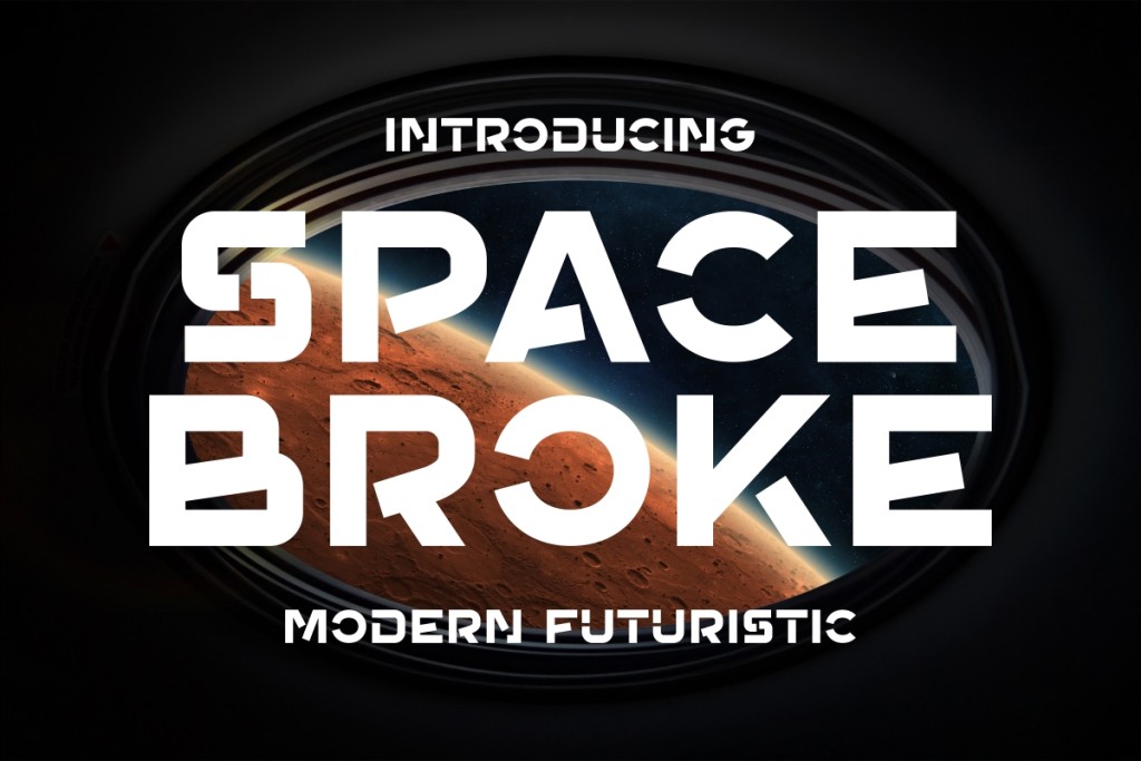 Space Broke Font website image