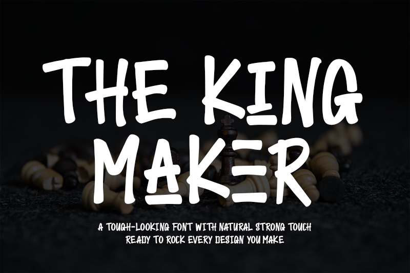 The King Maker-Personal use Font website image