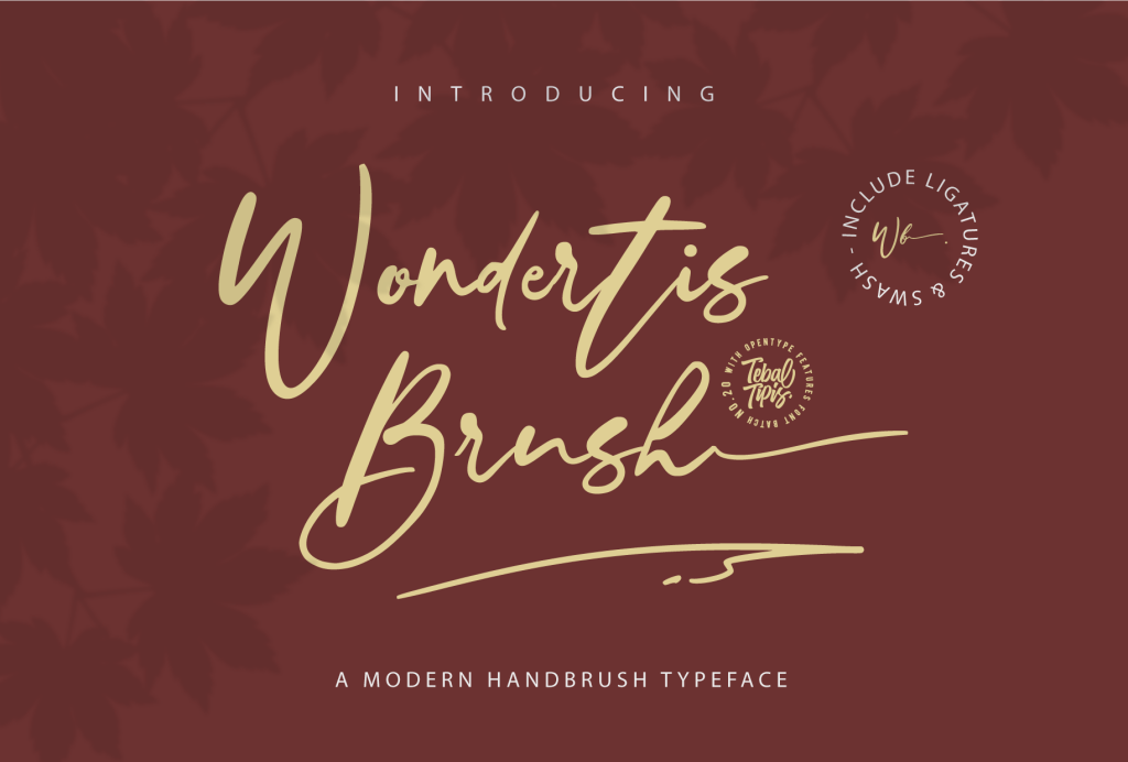 Wondertis Brush Font website image