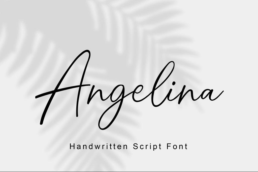 Angelina Script Font Font website image