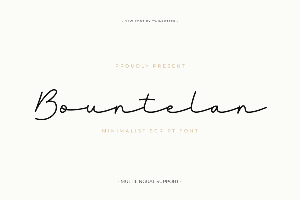 Bountelan Trial Font website image