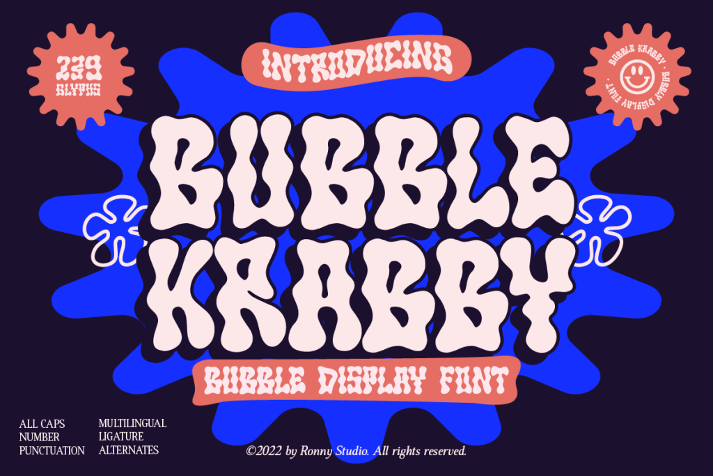 Bubble Krabby Font website image