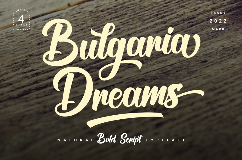 Bulgaria Dreams Font Family website image