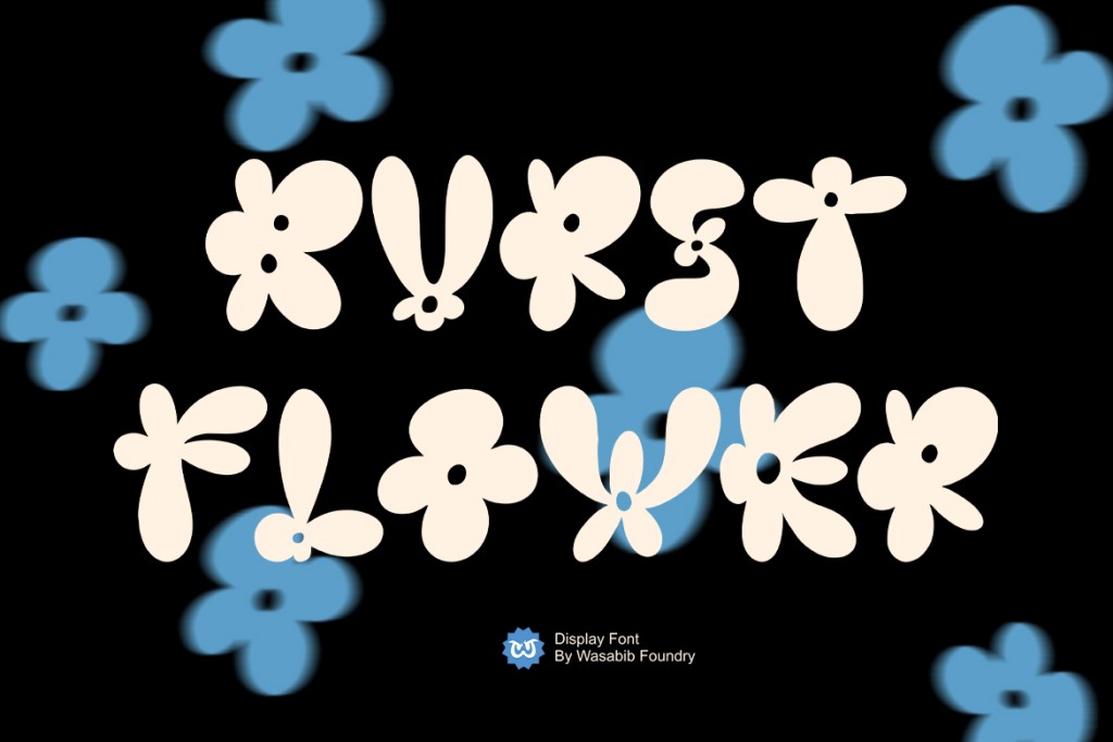 Burst Flower Font website image