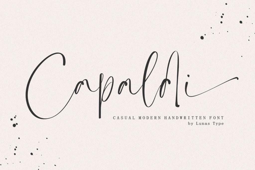 Capaldi Font website image